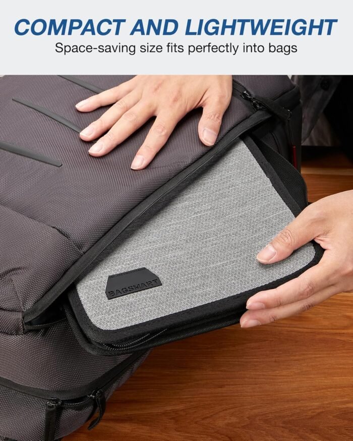 BAGSMART Electronics Organizer,Travel Cable Organizer Storage Bag,Water Resistant Peak Design Tech Pouch for Men 12.9'' Tablet, Electronic Accessories Case for Charging Cable,Power Bank,Earphone, Grey - Image 6