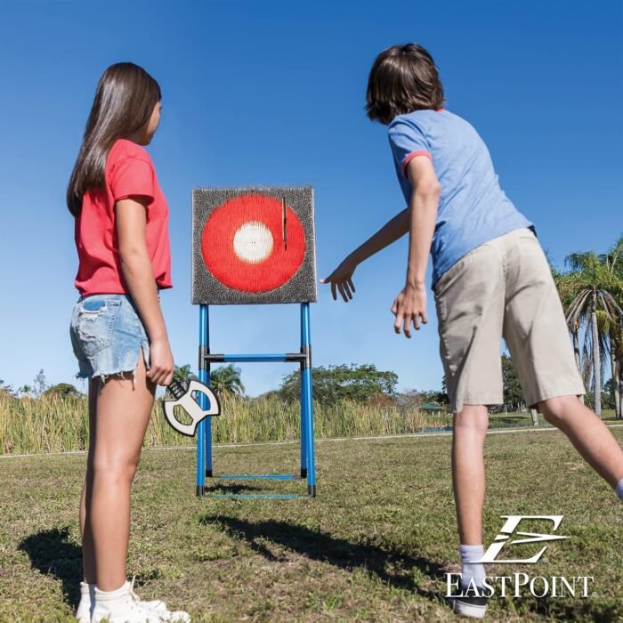 Eastpoint Axe Throw & Lawn Dart Target Sets - Bristle Axe Throwing Target & 2-in-1 Combo Backyard Game for Indoors and Outdoors - Image 7