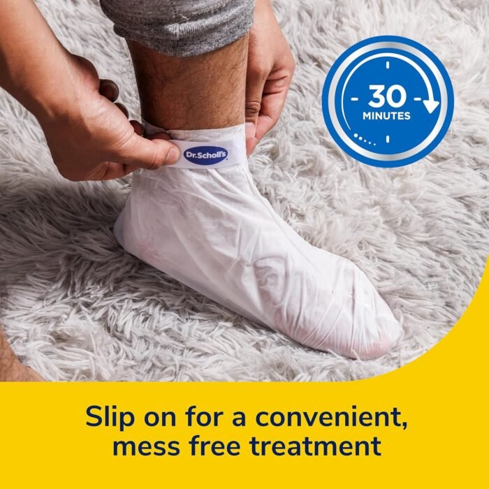Dr. Scholl's Dry, Cracked Skin, Ultra Hydrating Foot Mask, 3 Pairs Moisturizing Socks: Intensely Moisturizes Repairs and Softens Rough Dry Skin with Urea & Essential Oils for Dry Cracked Feet - Image 5