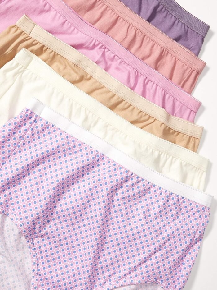 Hanes Women's Just My Size High-Waist Cotton Brief Underwear, High-Rise Brief, 6-Pack (Colors May Vary) - Image 2