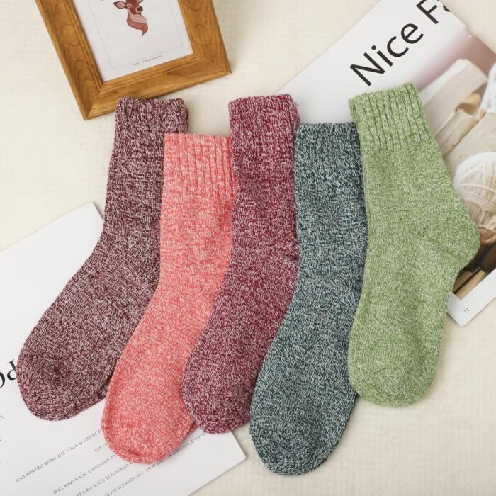 Loritta Wool Socks for Women Warm Winter Socks Thick Knit Soft Cabin Cozy Crew Boot Socks Gifts - Image 3