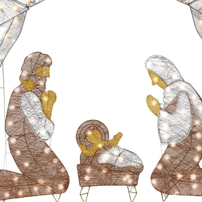 National Tree Company Nativity Scene Outdoor Christmas Décor, 55, Clear - Image 2