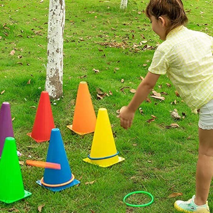 JOYIN 31PCS 3 in 1 Carnival Games, Easter Ring Toss Yard Game Set, Bean Bags, Cones - Outdoor Toys for Toddlers & Kids, Children's Indoor Play, Family Fun Games, Kids Party Cornhole Set, Lawn Games - Image 4