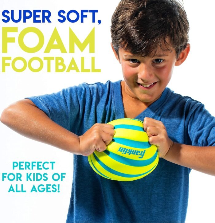 Franklin Sports Kids Foam Football - Mini Soft Foam Youth Football - Indoor + Outdoor Toy Football for Kids - Probrite 9" Mini Foam Ball - Soft Backyard + Practice Toy Ball - Yellow - Image 3
