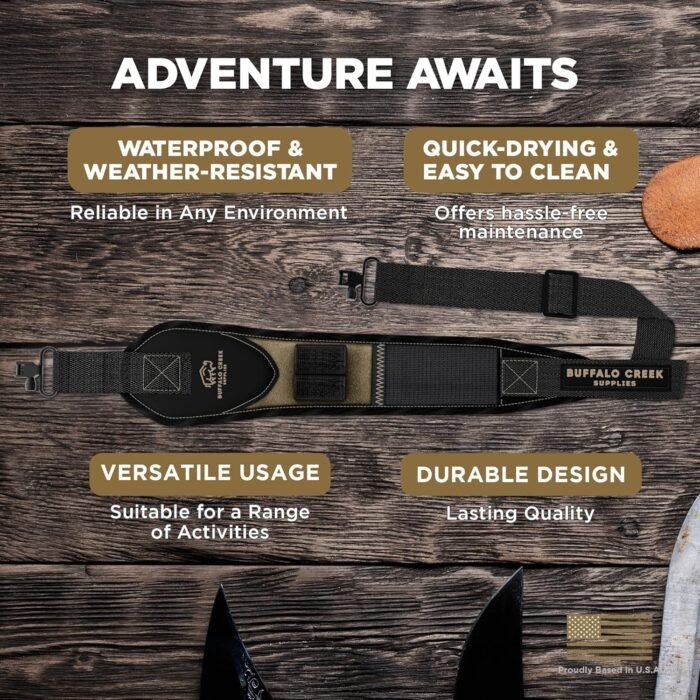 2 Point Sling with Adjustable Length and Max Grip Non-Slip Technology for Outdoor Sports, Hunting, Range - Image 6