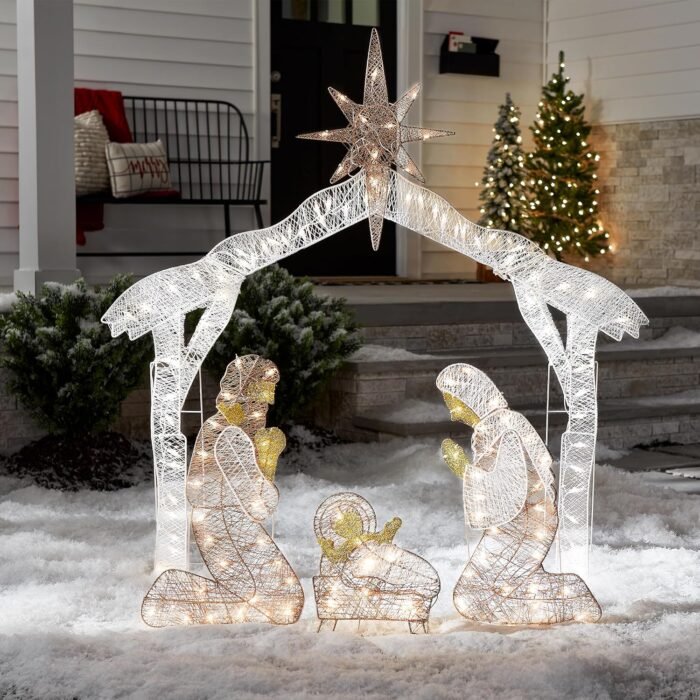 National Tree Company Nativity Scene Outdoor Christmas Décor, 55, Clear - Image 4