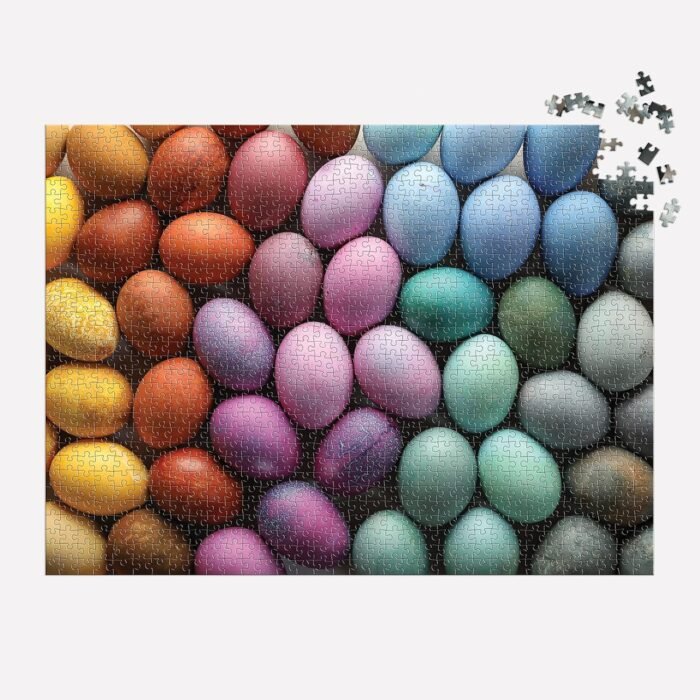 Galison Prismatic Dyed Easter Eggs – 1000 Piece Puzzle Fun and Challenging Activity with Bright and Bold Artwork of Eggs Arranged by Color - Image 2