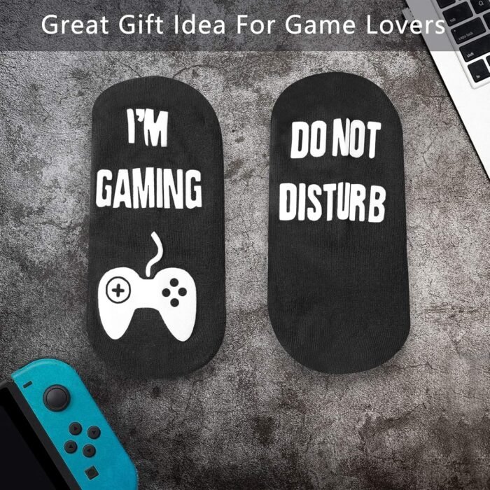 Do Not Disturb I'm Gaming Socks,Christmas Men Gifts For Men,Gamer Socks Gift For Teenage Boys,Gifts For Son,Men,Dad,Husband - Image 3