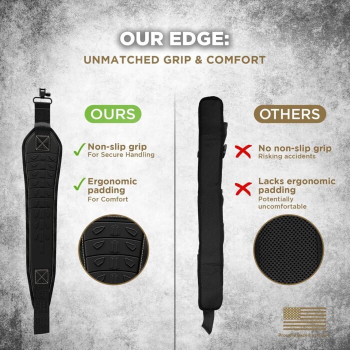 2 Point Sling with Adjustable Length and Max Grip Non-Slip Technology for Outdoor Sports, Hunting, Range - Image 4