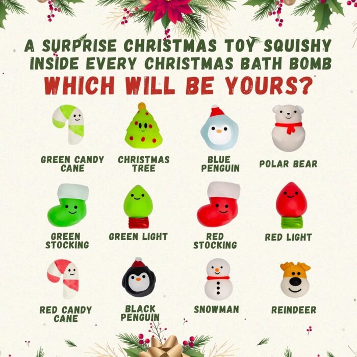 Christmas Bath Bomb for Kids with Surprise Bath Toys Inside (Gift Set) - Christmas Gifts & Stocking Stuffers for Kids, Boys and Girls - Holiday Bubble Bath with Cheerful Scent, USA Made by Two Sisters - Image 3