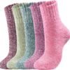 Wool Socks for Women - Womens Wool Socks Winter Socks for men Warm Thick Knit Wool Soft Vintage Casual Crew Socks