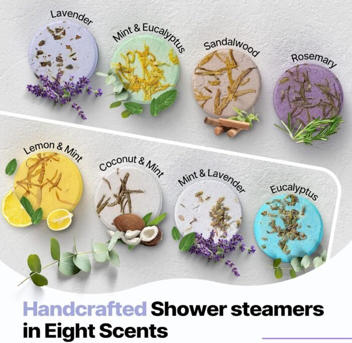 Bath Bombs Aromatherapy Birthday Gifts for Women - SWCANDY 8 Pcs Stocking Stuffers Christmas Gifts for Mom Men Teen Adults Self Care Shower Steamers with Natural Essential Oils Relaxation Home SPA - Image 2