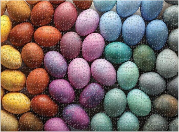 Galison Prismatic Dyed Easter Eggs – 1000 Piece Puzzle Fun and Challenging Activity with Bright and Bold Artwork of Eggs Arranged by Color - Image 6