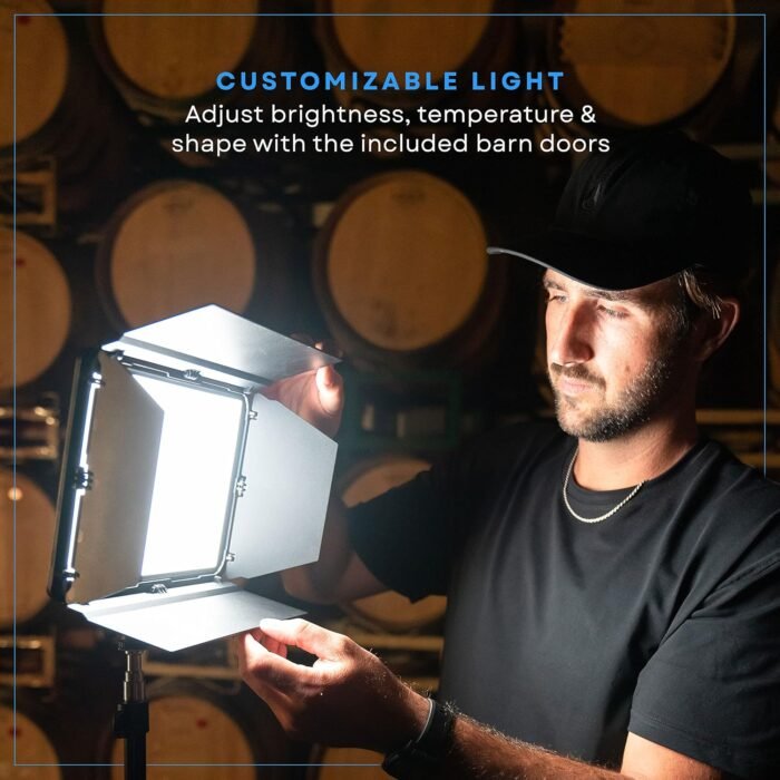 Lume Cube Studio Panel 2-Point Lighting Kit | Edge Lit LED Bicolor Light Panels 3200k - 5600k | Rechargeable Lithium Battery, Adjustable Color, Brightness, 70" Stands, Wireless Remote Included - Image 5