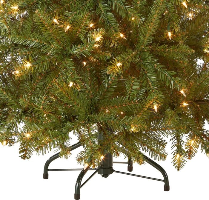 National Tree Company Pre-Lit Artificial Mini Christmas Tree, Green, Dunhill Fir, White Lights, Includes Stand, 4 Feet - Image 3