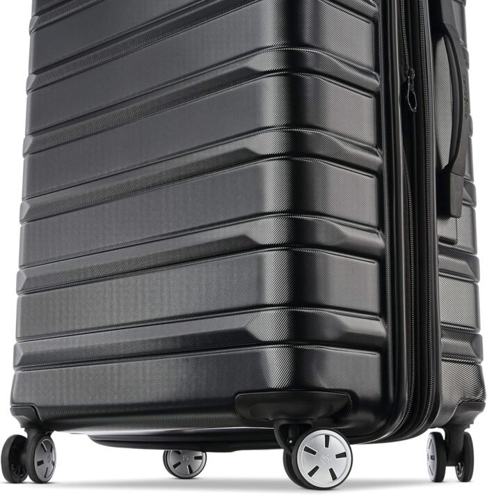 Samsonite Omni 2 Hardside Expandable Luggage with Spinner Wheels, Midnight Black, 2-Piece Set (19/28) - Image 2