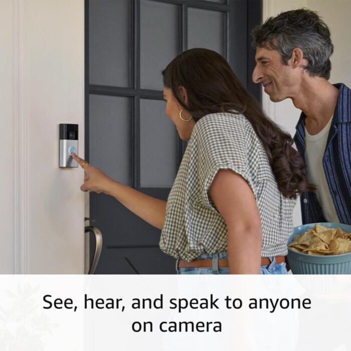 All-new Ring Battery Doorbell with Ring Stick Up Cam Battery (Black) and Ring Indoor Cam 2nd Gen (Black) - Image 5