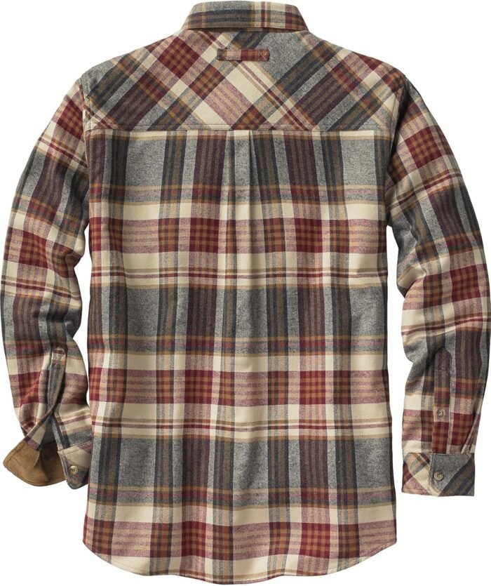 Legendary Whitetails Men's Buck Camp Flannel, Long Sleeve Plaid Button Down Casual Shirt, Corduroy Cuffs - Image 2