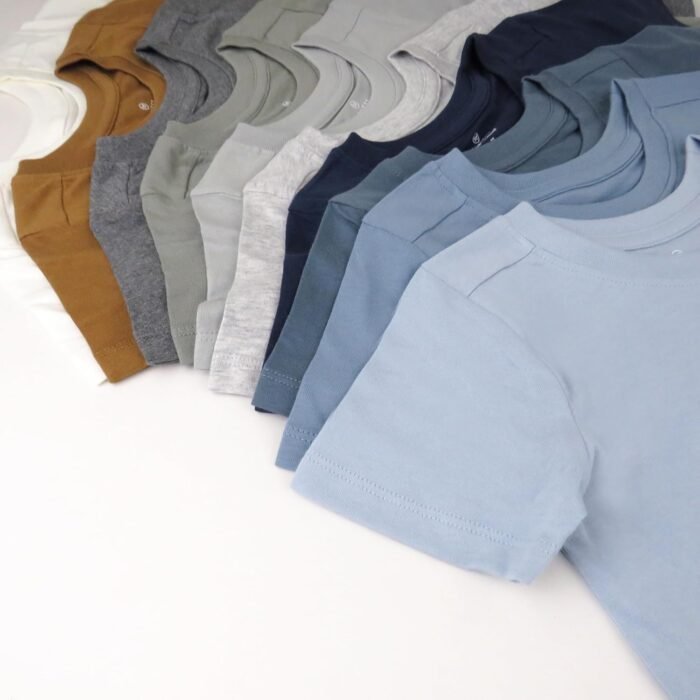 HonestBaby Multipack Short Sleeve T-Shirt Tee 100% Organic Cotton Infant Baby, Toddler, Little Kids Boys, Girls, Unisex - Image 3