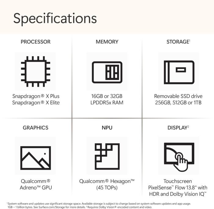 Microsoft Surface Laptop (2024), Windows 11 Copilot+ PC, 13.8" Touchscreen Display, Snapdragon X Plus (10 core), 16GB RAM, 512GB SSD Storage, Black - Image 2
