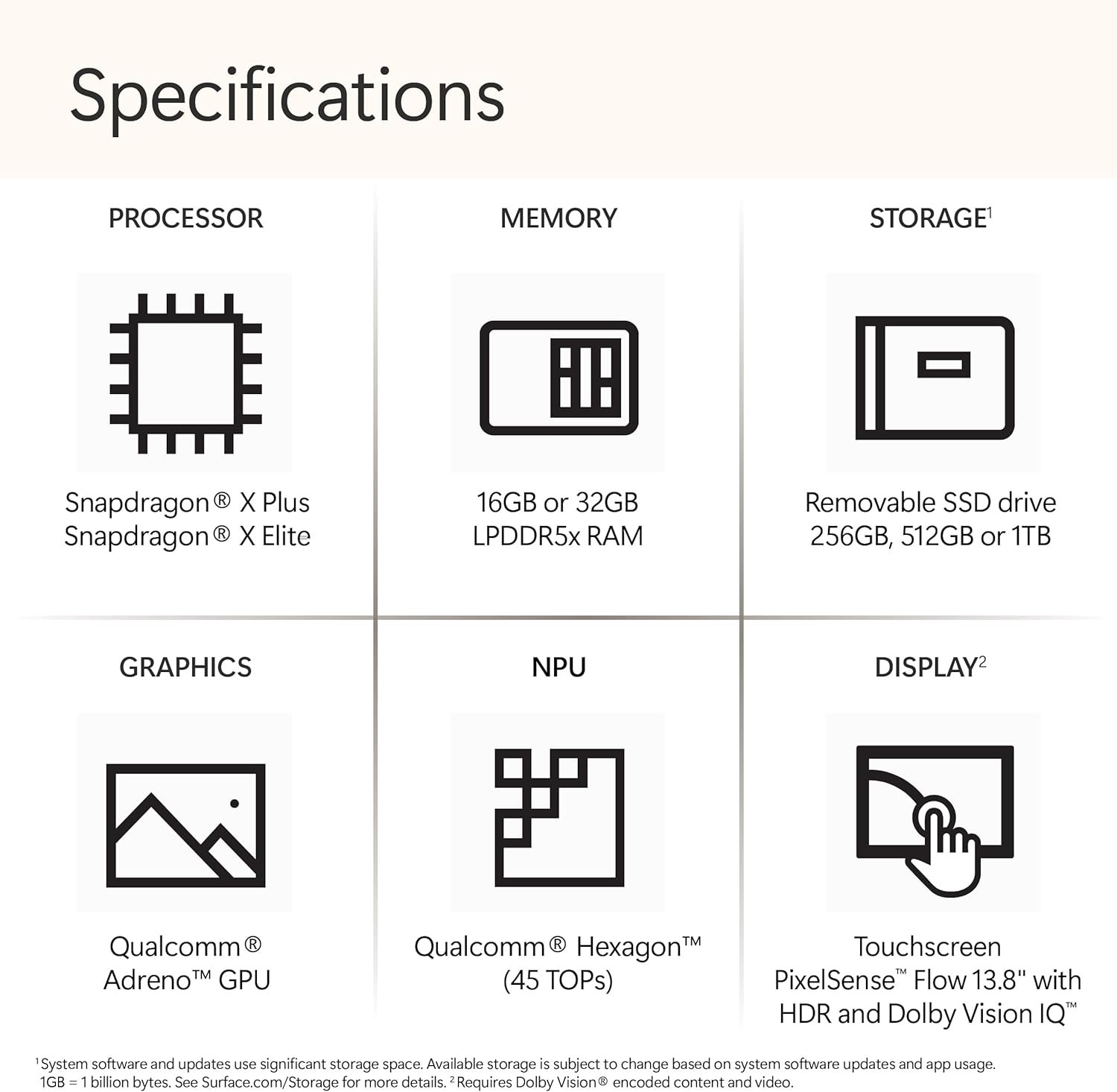Microsoft Surface Laptop (2024), Windows 11 Copilot+ PC, 13.8" Touchscreen Display, Snapdragon X Plus (10 core), 16GB RAM, 512GB SSD Storage, Black - Image 2