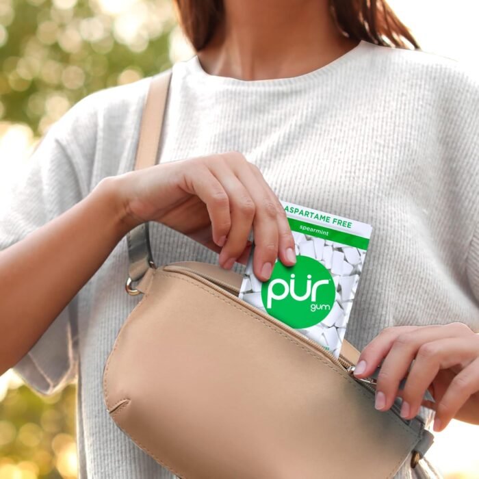 PUR Gum | Aspartame Free Chewing Gum | 100% Xylitol | Natural Spearmint Flavored Gum, 55 Pieces (Pack of 3) - Image 5