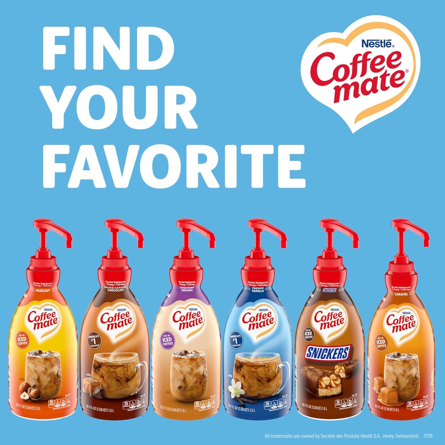 Nestle Coffee mate Coffee Creamer, French Vanilla, Concentrated Liquid Pump Bottle, Non Dairy, No Refrigeration, 50.7 fl oz (Pack of 2) - Image 6