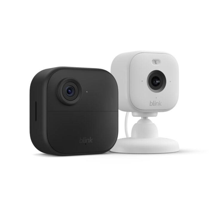 Blink Outdoor 4 + Blink Mini 2 — Smart security cameras, two-way talk, HD live view, motion detection, set up in minutes, Works with Alexa — 1 camera system + Mini 2 (White) - Image 2