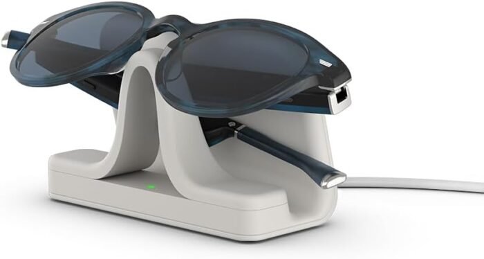 Amazon Echo Frames (3rd Gen) | Smart glasses with Alexa | Round frames in Blue Tortoise with polarized sunglass lenses - Image 3