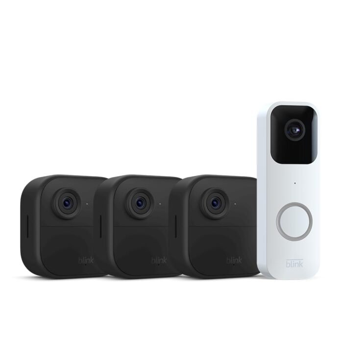 Blink Video Doorbell + 3 Outdoor 4 smart security cameras (4th Gen) with Sync Module 2 | Two-year battery life, motion detection, two-way audio, HD video, Works with Alexa - Image 2
