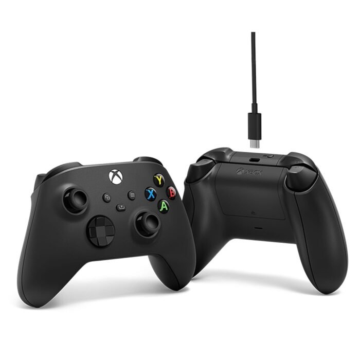 Microsoft Xbox Wireless Controller Carbon Black & USB-C Cable - Wireless & Bluetooth Connectivity - New Hybrid D-pad - New Share Button - Featuring Textured Grip - Easily Pair & Switch Bet - Image 3