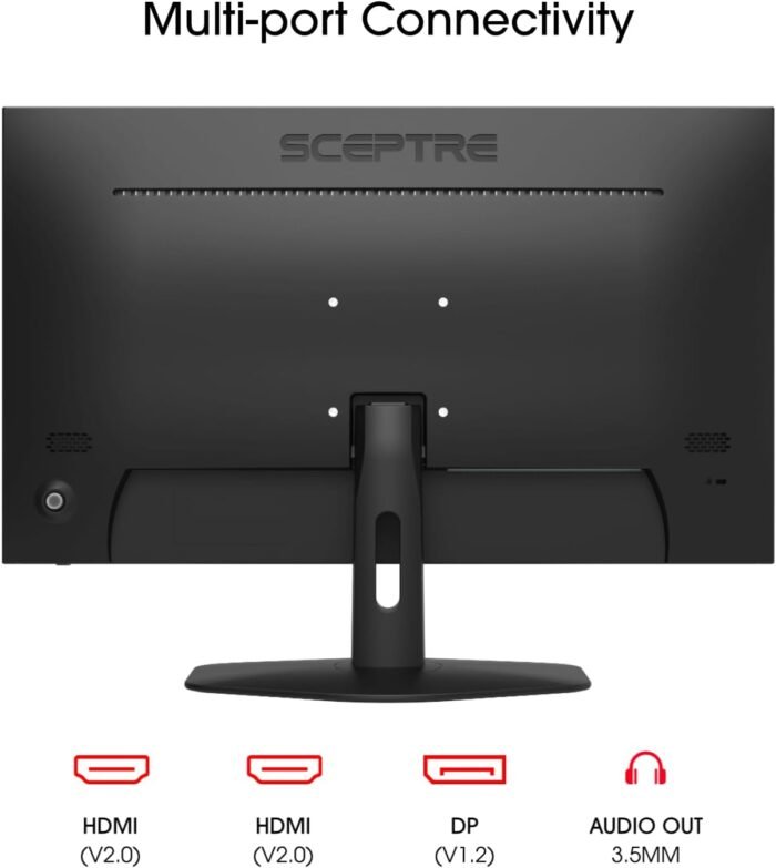 Sceptre New 27-inch Gaming Monitor 100Hz 1ms DisplayPort HDMI x2 100% sRGB AMD FreeSync Build-in Speakers, Eye Care Frameless Machine Black 2024 (E275W-FW100T) - Image 4