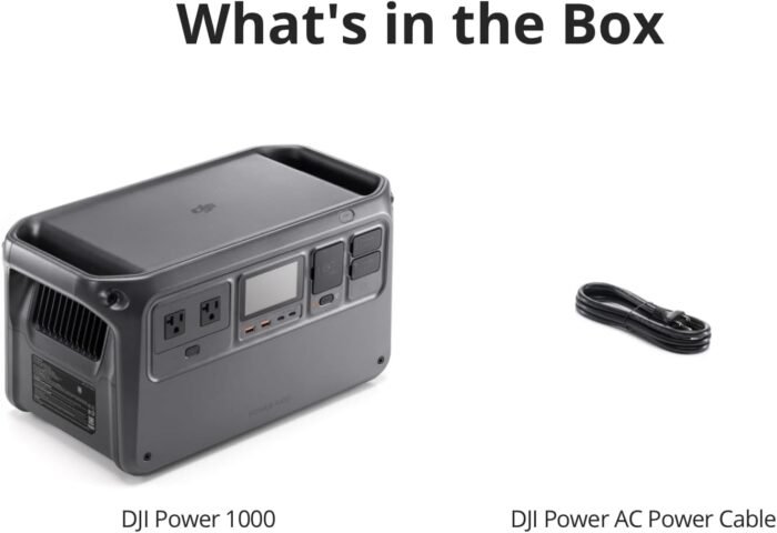 DJI Power 1000 Portable Power Station, In-stock Sale,1024Wh LiFePO4 Battery, 2200W (Peak 2600W) AC/140W USB-C Output, 23db Ultra-Silent, Solar Generator For Home Backup, Camping(Solar Panel Optional) - Image 8