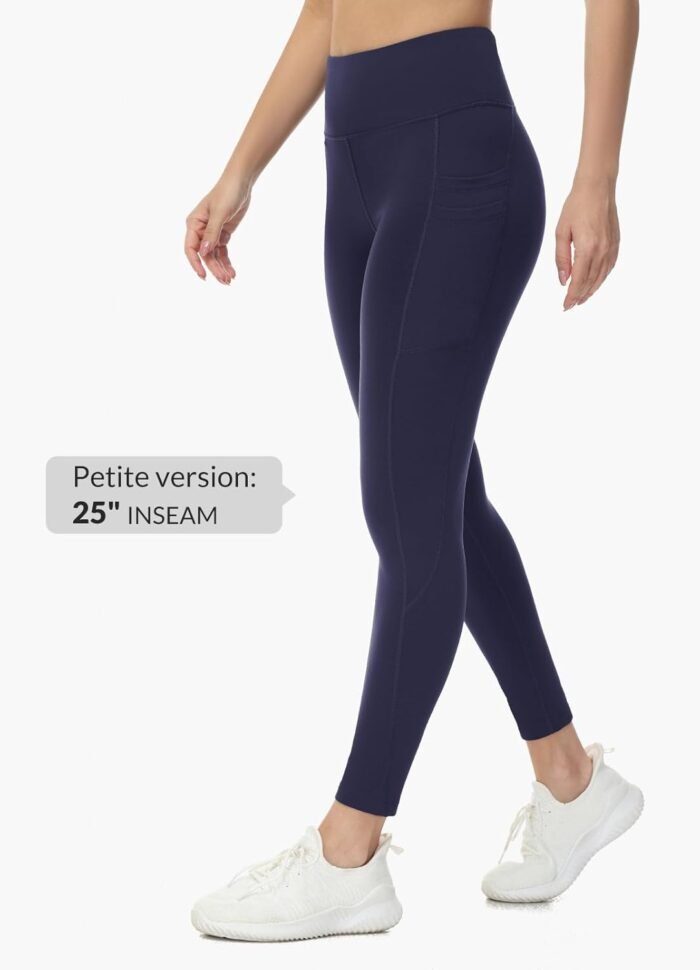 BALEAF Women's Fleece Lined Leggings Water Resistant Thermal Winter Warm Tights High Waisted with Pockets Running Gear - Image 2