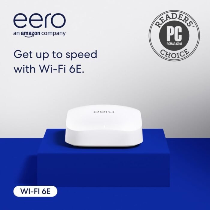 Amazon eero Pro 6E mesh wifi router (newest model) - 2.5 Gbps Ethernet, Coverage up to 2,000 sq. ft., Connect 100+ devices, 1-pack
