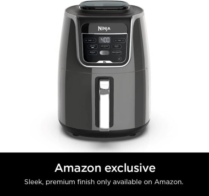 Ninja Air Fryer XL, 5.5 Qt. Capacity that can Air Fry, Air Roast, Bake, Reheat & Dehydrate, with Dishwasher Safe, Nonstick Basket & Crisper Plate and a Chef-Inspired Recipe Guide, Grey, AF150AMZ - Image 2