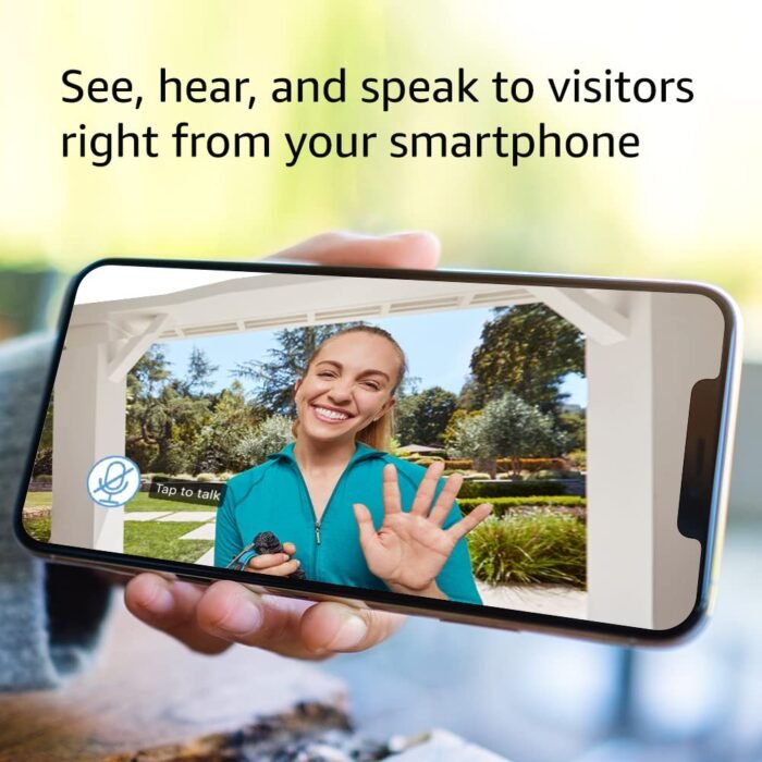 Blink Video Doorbell (Black) + Mini Camera with Sync Module 2 (White) | Two-Way Audio, HD Video, Motion and Chime Alerts | Alexa Enabled - Image 4
