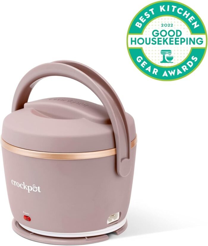Crock-Pot 20-Ounce Electric Lunch Box, Portable Food Warmer, Blush Pink | Perfect for Travel, Car, On-the-Go | Spill-Free, Dishwasher-Safe - Image 7