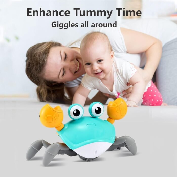 control future Crawling Crab Baby Toy - Infant Tummy Time Toys 3 4 5 6 7 8 9 10 11 12 Babies Boy 3-6 6-12 Learning Crawl 9-12 12-18 Walking Toddler 36 Months Old Music Development 1st Birthday Gifts - Image 4