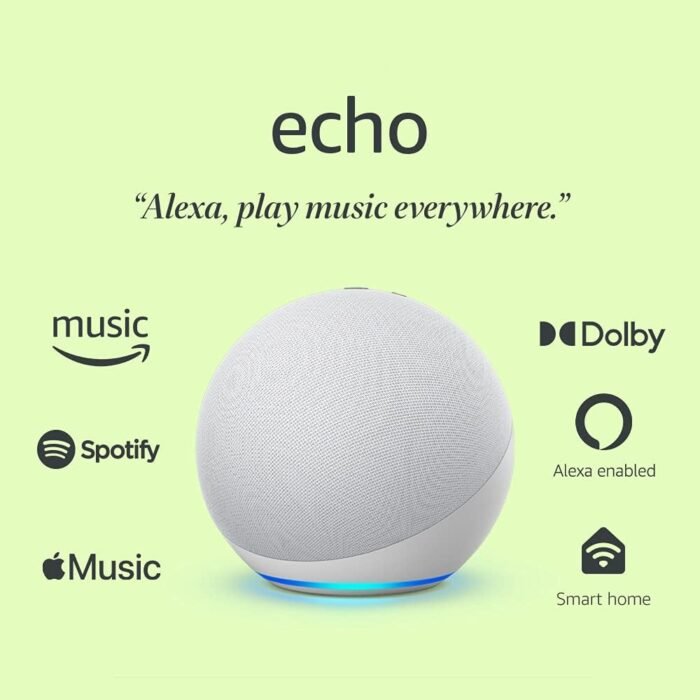 Echo (4th Gen) with Amazon Basics Smart Color Bulb - Image 4