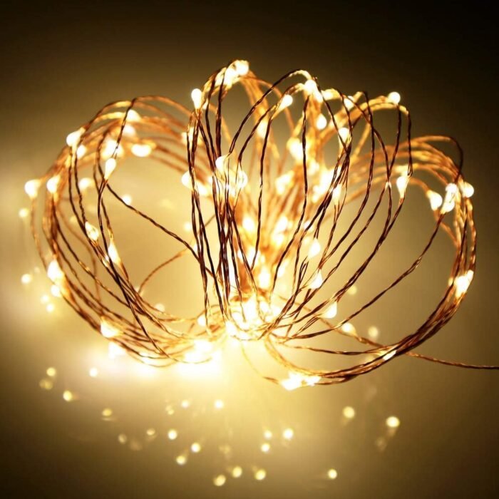 Ariceleo Led Fairy Lights Battery Operated, 1 Pack Mini Battery Powered Copper Wire Starry Fairy Lights for Bedroom, Christmas, Parties, Wedding, Centerpiece, Decoration (5m/16ft Warm White) - Image 6