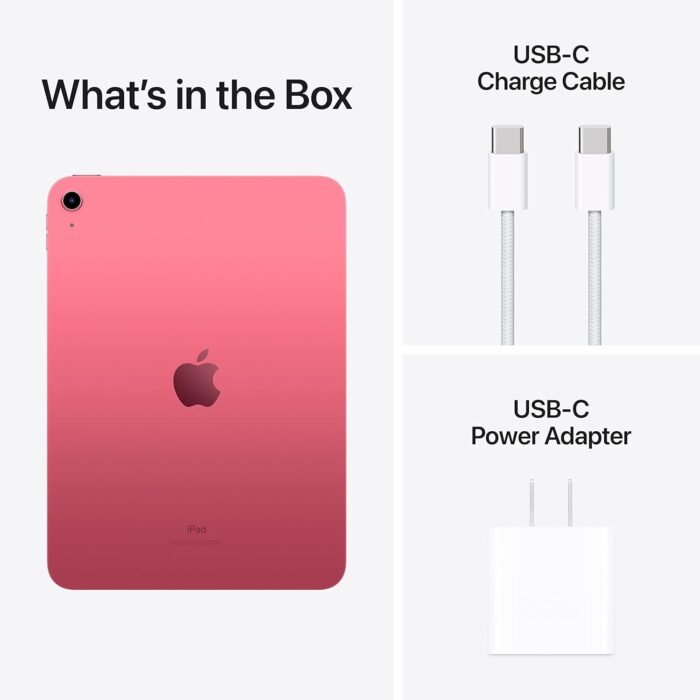 Apple iPad (10th Generation): with A14 Bionic chip, 10.9-inch Liquid Retina Display, 64GB, Wi-Fi 6, 12MP front/12MP Back Camera, Touch ID, All-Day Battery Life – Pink - Image 6