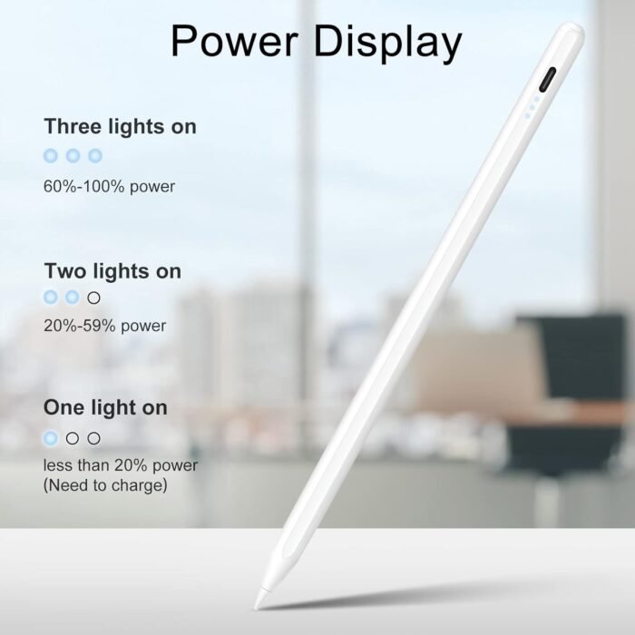 Stylus Pen for iPad, 13 mins Fast Charge for Apple iPad Pencil with Palm Rejection, Tilt Sensitivity, Work for 2018-2024 iPad Air 3/4/5/M2, iPad Mini 5/6, iPad 6/7/8/9/10, iPad Pro 11"/12.9"/M4 - Image 4