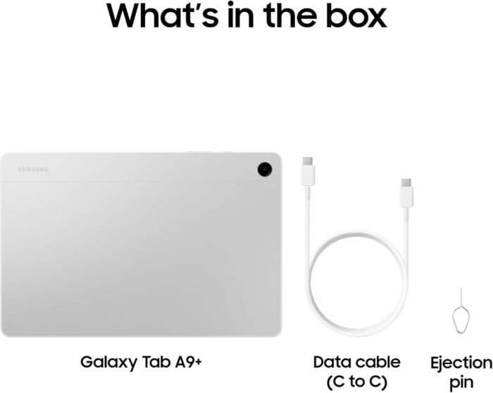 Samsung Galaxy Tab A9+ Plus 11” 64GB Android Tablet, Big Screen, Quad Speakers, Upgraded Chipset, Multi Window Display, Slim, Light, Durable, Kids Friendly Design, US Version, 2024, Silver - Image 9