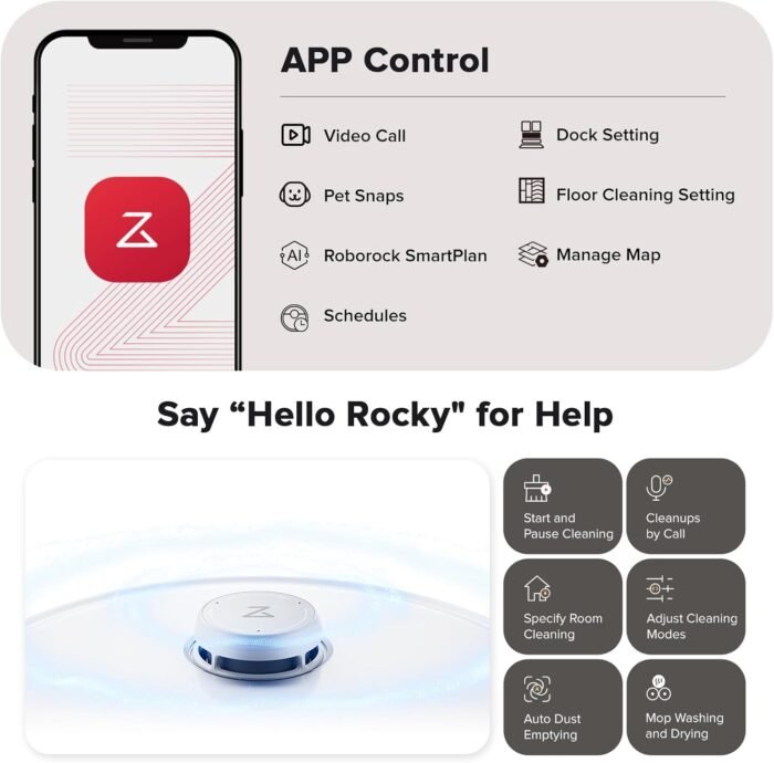 roborock Qrevo Curv Robot Vacuum and Mop, 18,500Pa Suction, Zero-Tangling, DuoDivide Main Brush, FlexiArm Arc Side Brush, FlexiArm Mop, AdaptiLift Chassis, Auto Mop Washing & Drying, Self-Emptying - Image 9