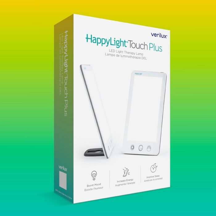 Verilux HappyLight Touch Plus - Light Therapy Lamp with 10,000 Lux, UV-Free, LED Bright White Light with Adjustable Brightness, Color, Countdown Timer, & Detachable Stand - Boost Mood, Sleep, & Focus - Image 7