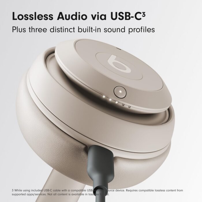Beats Studio Pro - Wireless Bluetooth Noise Cancelling Headphones - Personalized Spatial Audio, USB-C Lossless Audio, Apple & Android Compatibility, Up to 40 Hours Battery Life - Sandstone - Image 5