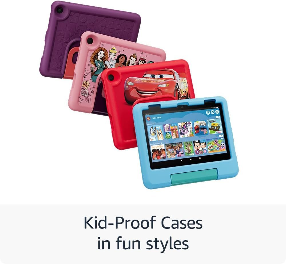 New Amazon Fire HD 8 Kids tablet, ages 3-7. With bright 8" HD screen. Includes ad-free and exclusive content, parental controls and 13-hr battery, 32GB, Blue, (2024 release) - Image 7