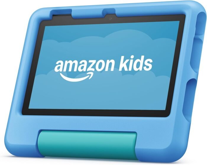 Amazon Fire 7 Kids tablet (newest model) ages 3-7. Top-selling 7" kids tablet on Amazon. Includes 6 months of ad-free and exclusive content, easy parental controls, 10-hr battery, 16 GB, Blue - Image 2