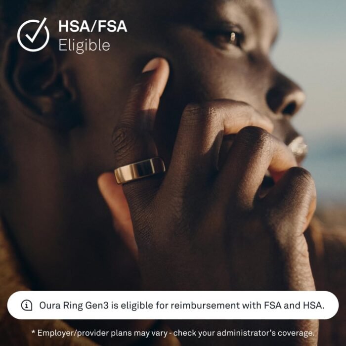 Oura Ring Gen3 Horizon - Gold - Size 8 - Smart Ring - Size First with Oura Ring Gen3 Sizing Kit - Sleep Tracking Wearable - Heart Rate - Fitness Tracker - 5-7 Days Battery Life - Image 6